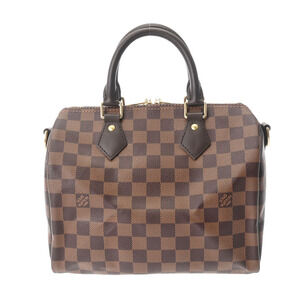 Louis Vuitton Damier Speedy Bandouliere Brown Canvas Handbag